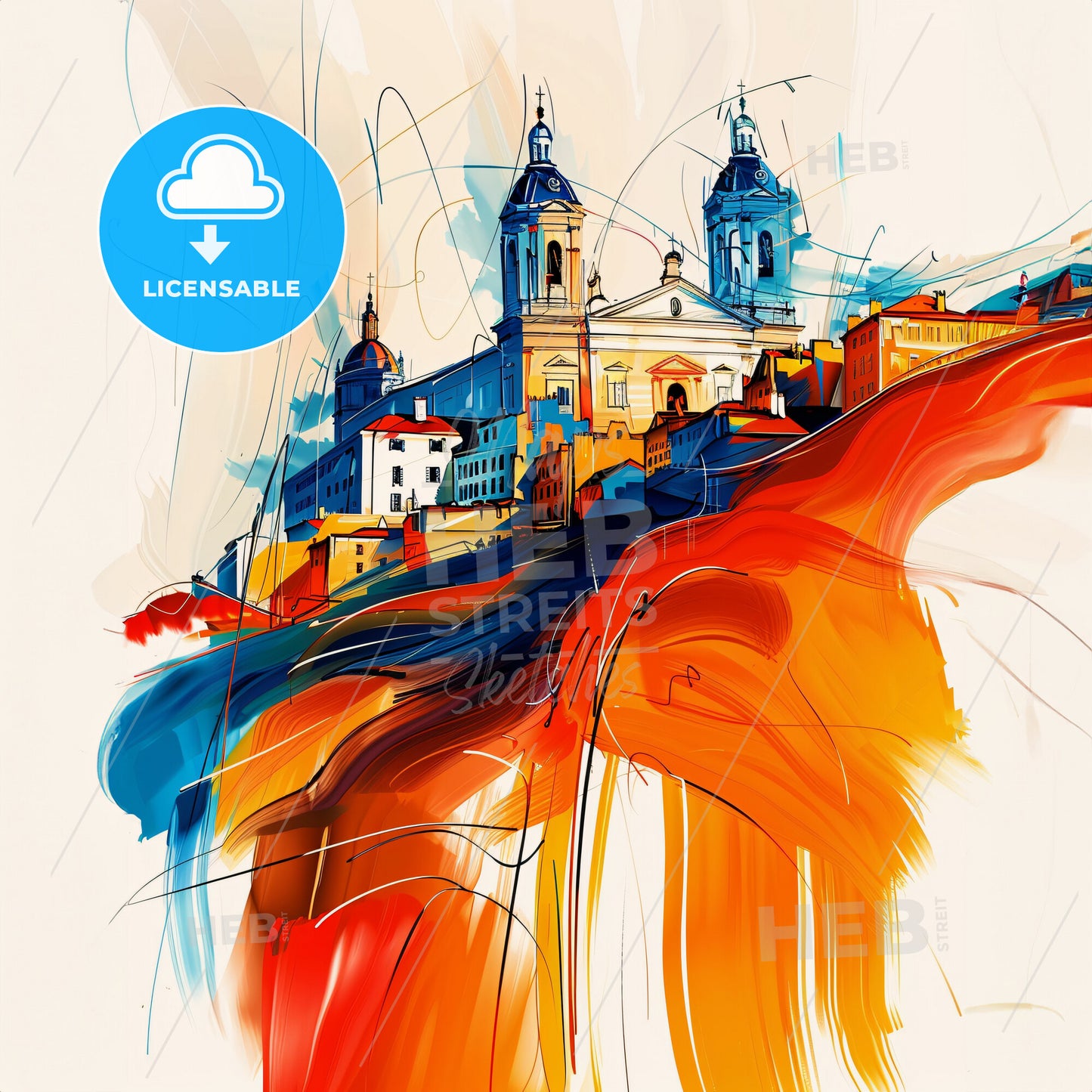 Vibrant Saint-Paul, France - A Painting Of A City