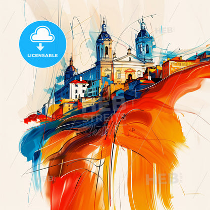 Vibrant Saint-Paul, France - A Painting Of A City