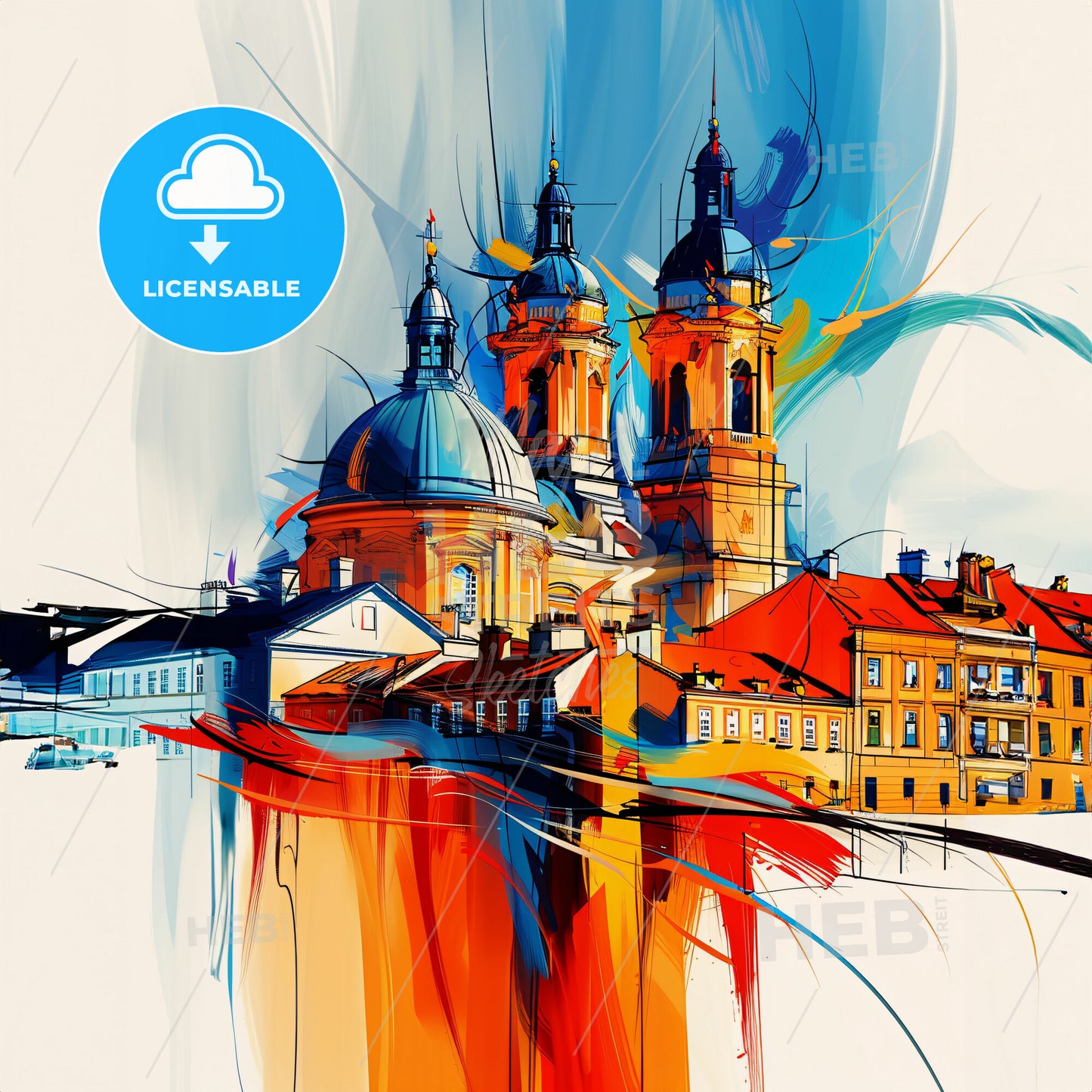 Vibrant Saint Helens, England - A Colorful Painting Of A Building