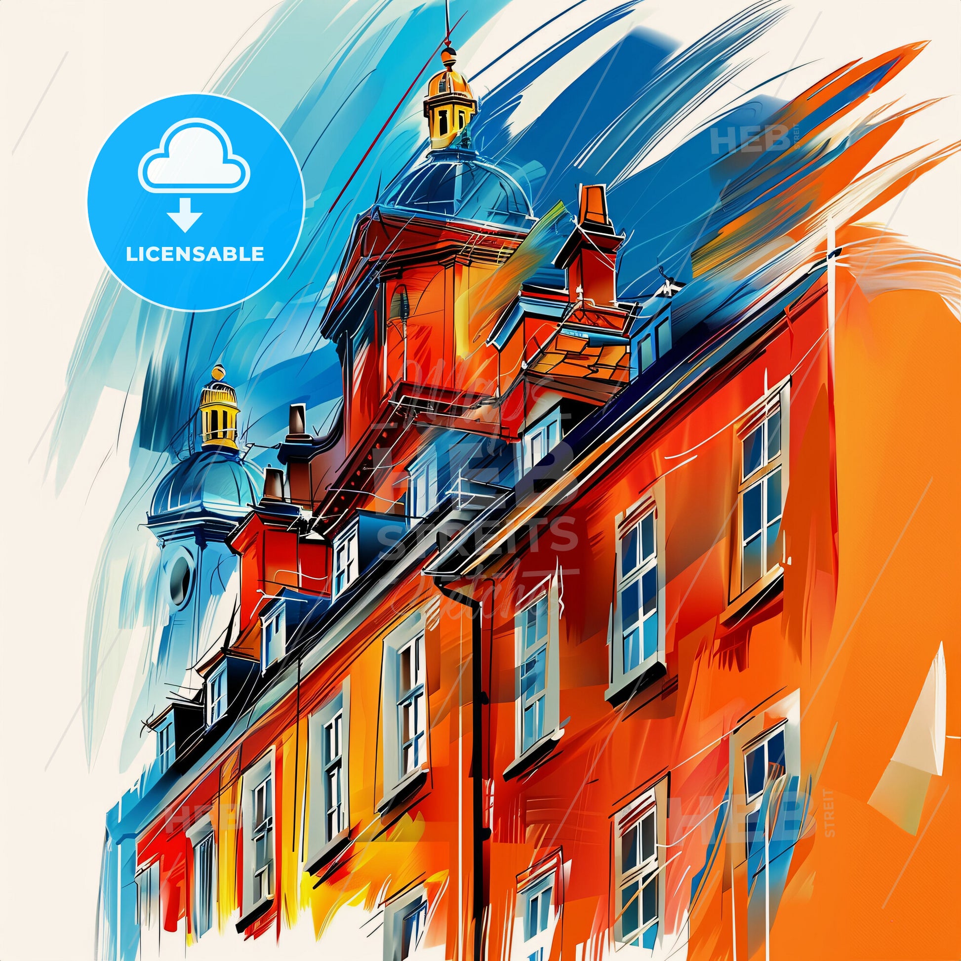 Vibrant Sale, England - A Painting Of A Building