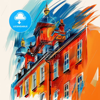 Vibrant Sale, England - A Painting Of A Building