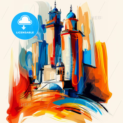 Vibrant Sale, Morocco - A Painting Of A City