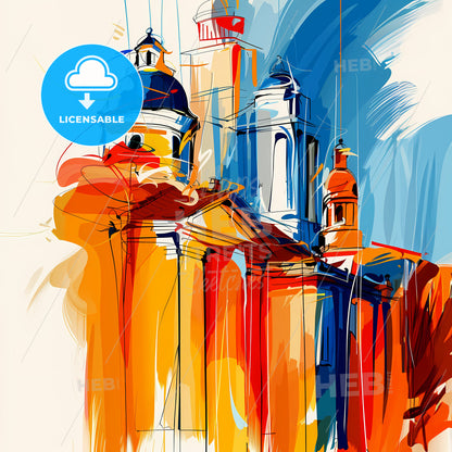 Vibrant San Angelo, Texas - A Painting Of A Building