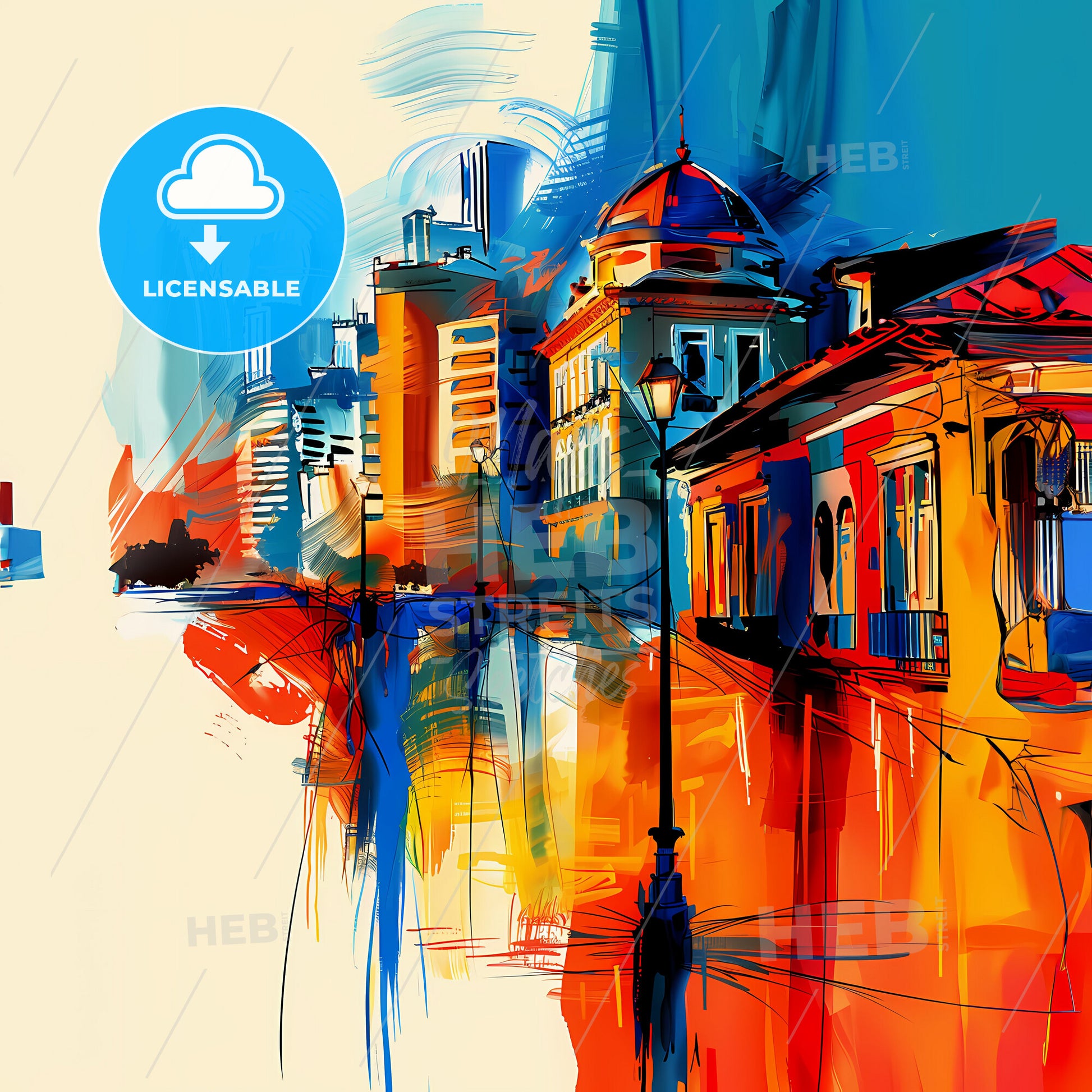 Vibrant San José, Costa Rica - A Painting Of A City