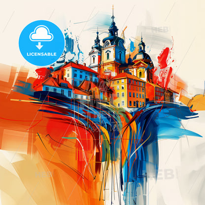 Vibrant Sandefjord, Norway - A Painting Of A City