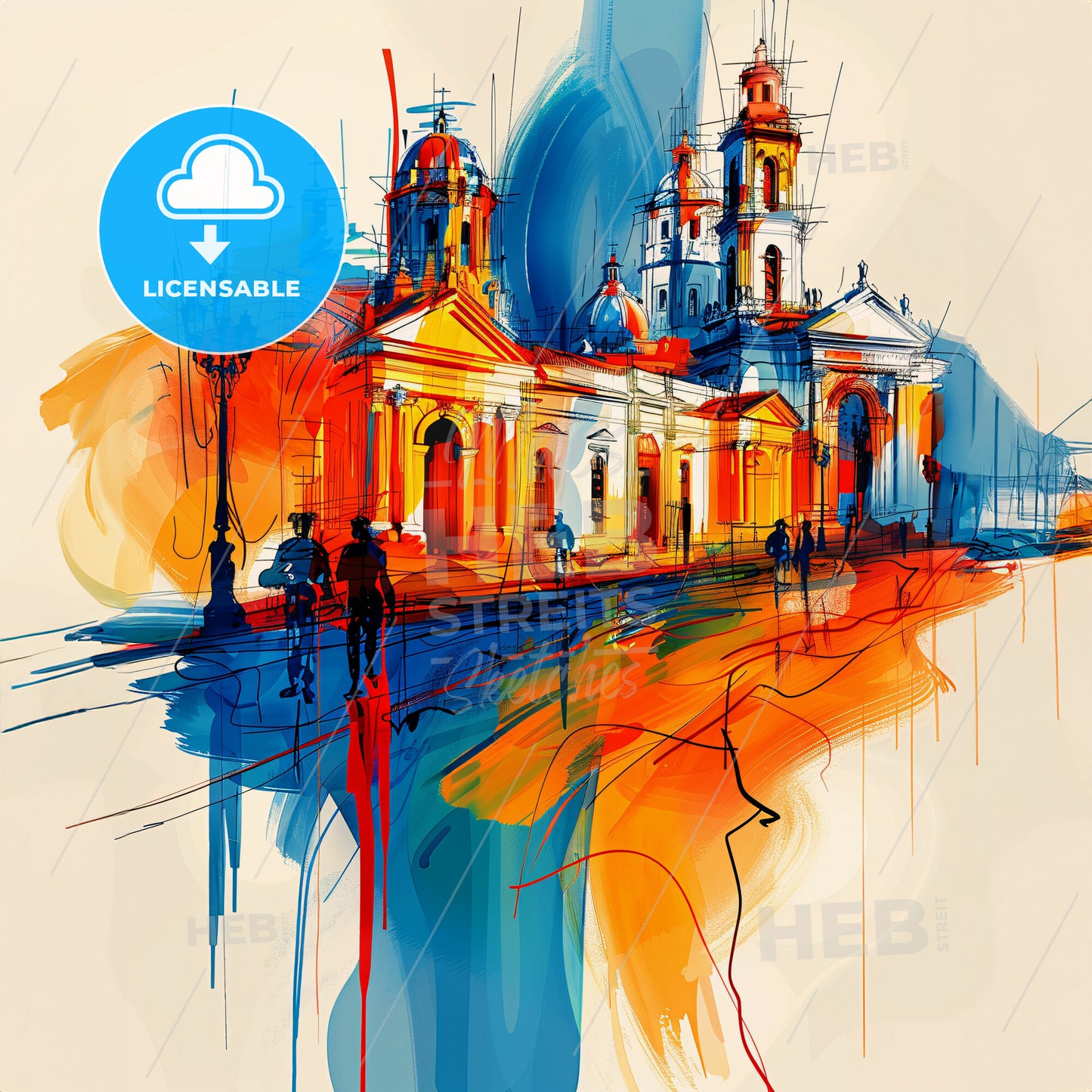 Vibrant Santiago De Cuba, Cuba - A Painting Of A Building