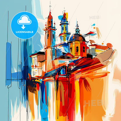 Vibrant Sao Bernardo Do Campo, Brazil - A Colorful Painting Of A Building