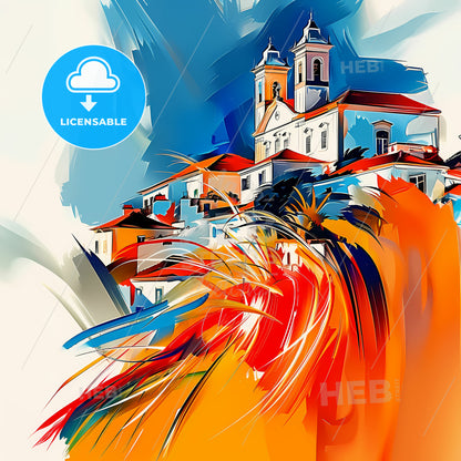 Vibrant Sao Jose Do Rio Preto, Brazil - A Painting Of A Building