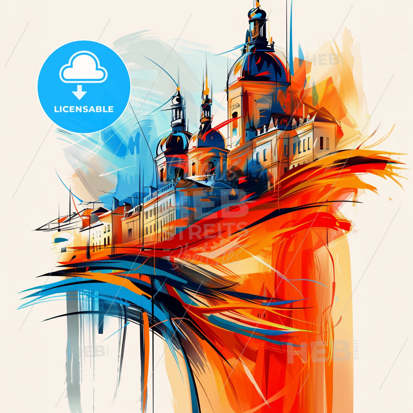 Vibrant Sarcelles, France - A Painting Of A Building