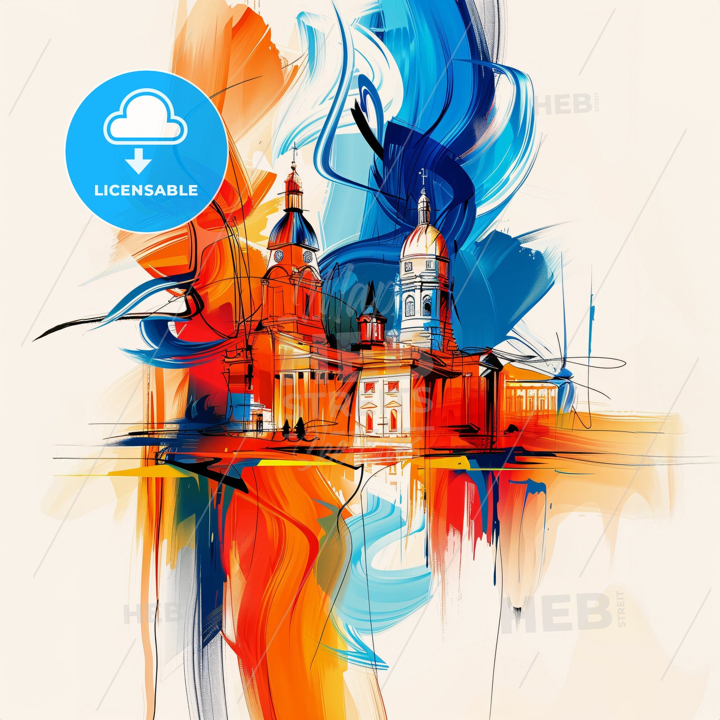 Vibrant Saskatoon, Canada - A Painting Of A Building With Colorful Paint