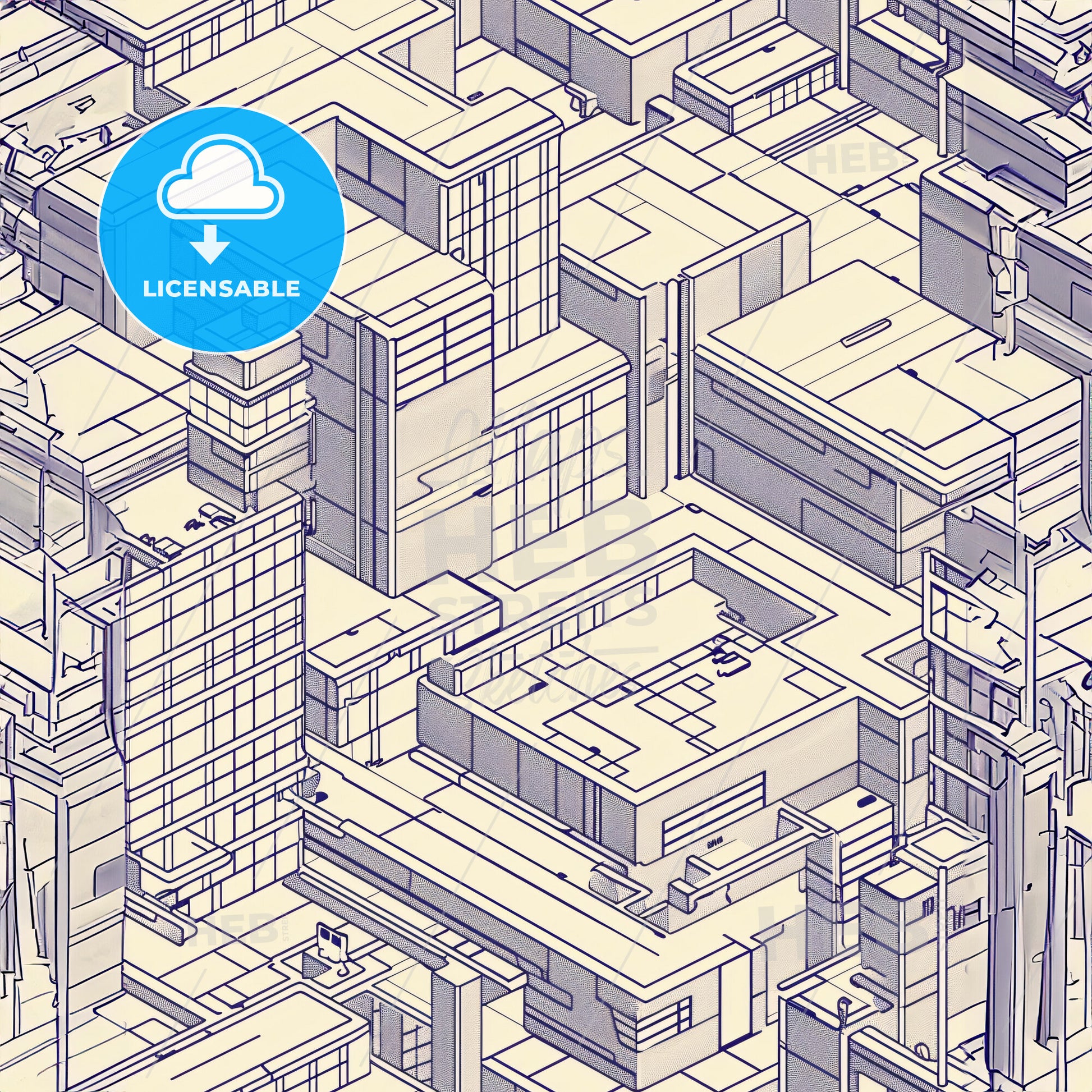 schematic engraved in marble madness - A drawing of a city