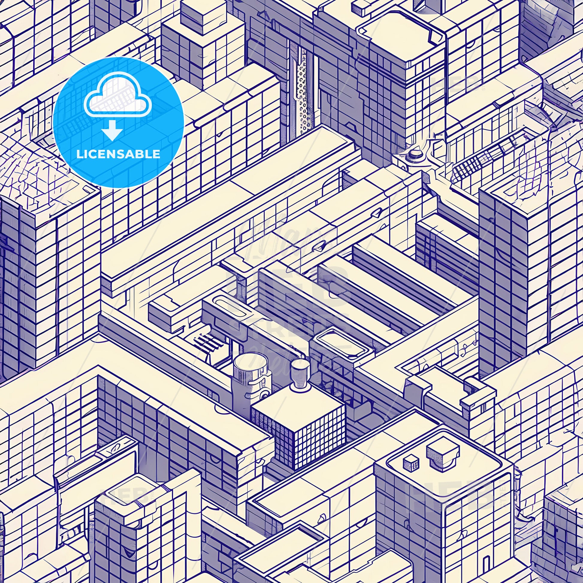 schematic engraved in marble madness - A blueprint of a city