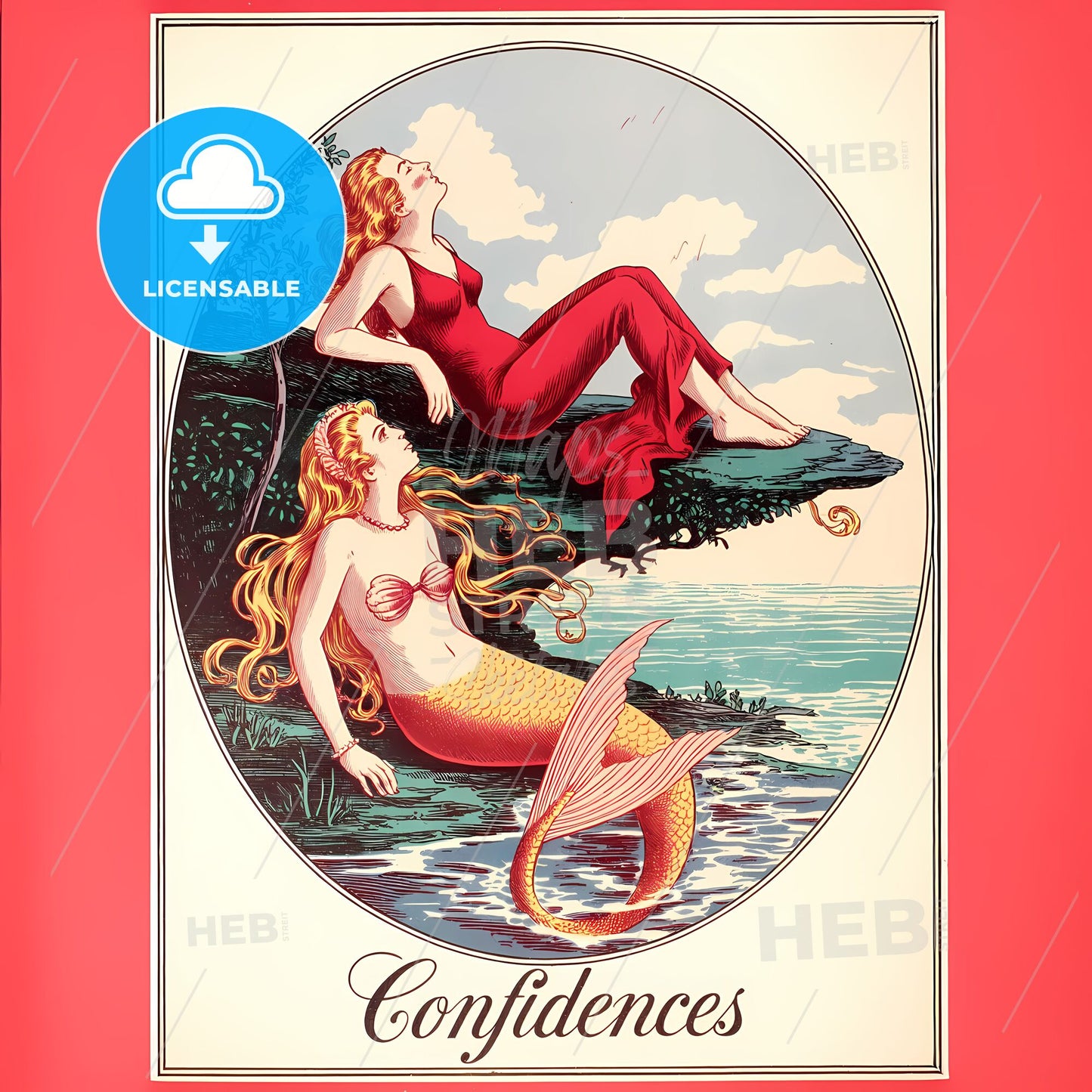 Secrets of the Shore: Ethereal Harmony between Mermaid and Siren
