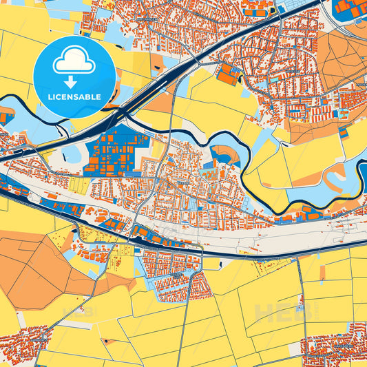 Colorful Seelze Street Map with Labels and Buildings