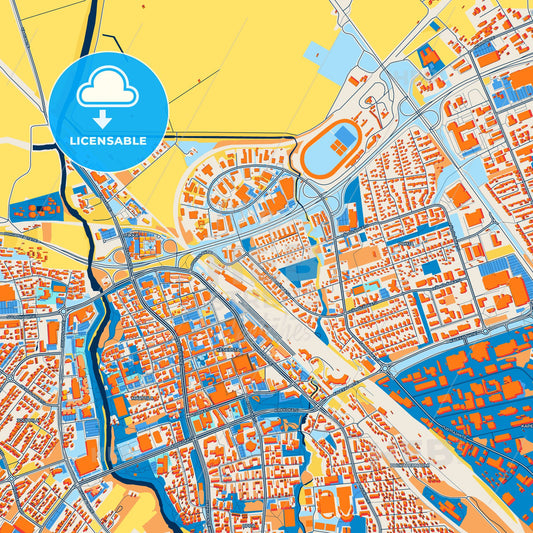 Colorful Seinäjoki Street Map with Labels and Buildings