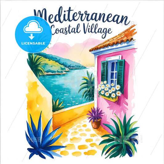 Serenade of Color: A Dreamy Mediterranean Coastal Escape