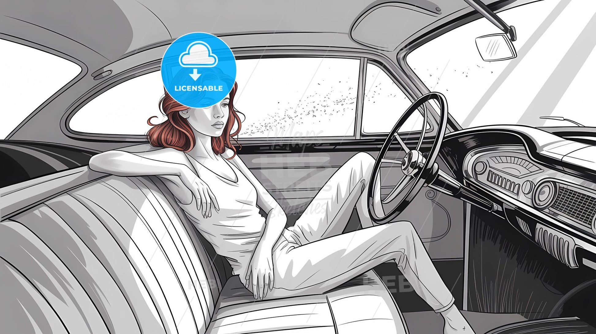 Serene Moments: A Candid Sketch of Leisure in the Car Interior