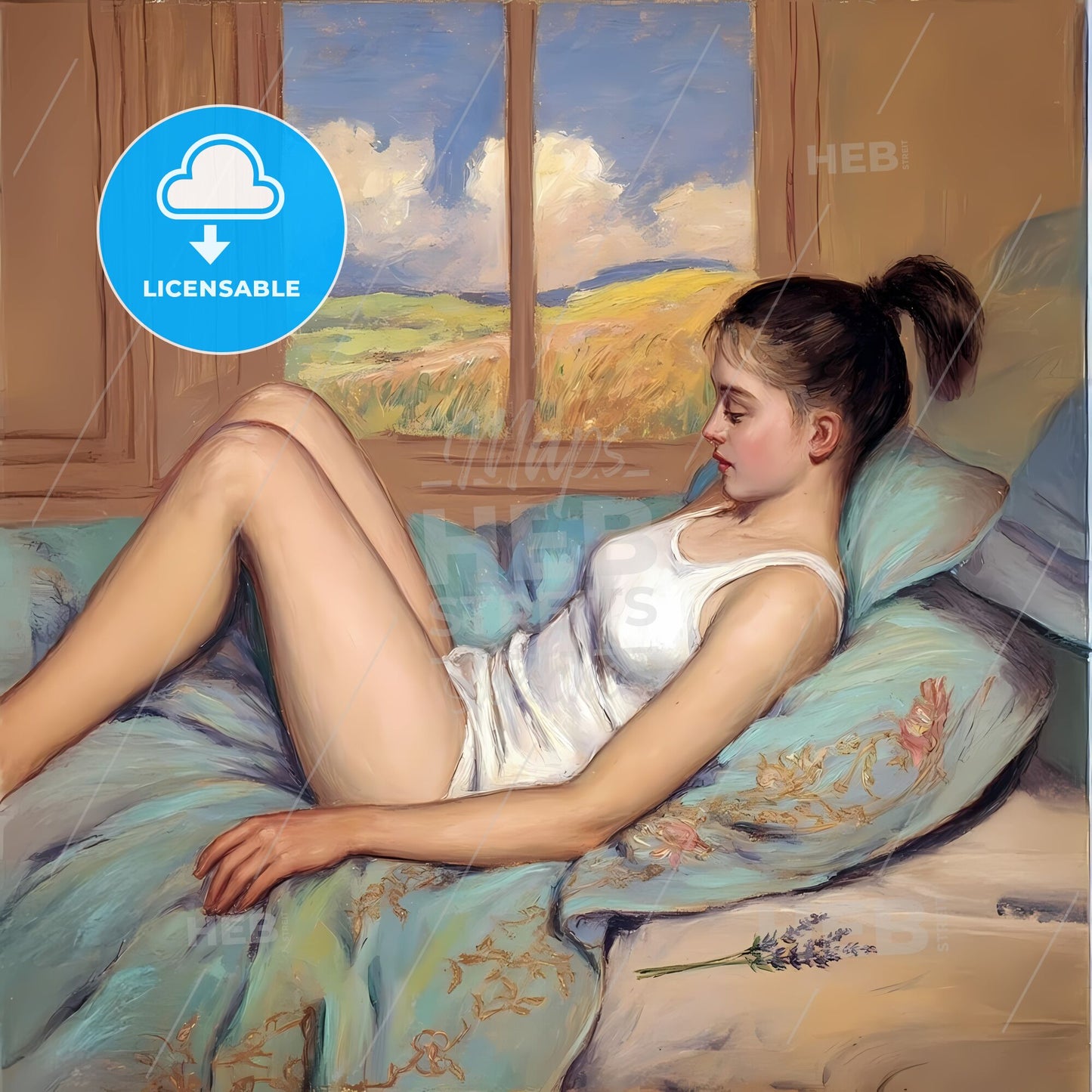 Serene Reverie: A Glimpse of Tranquility Beyond the Window