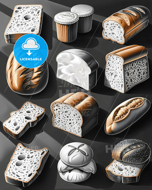 Breads of the World: A Visual Delicacy - A group of breads and coffee