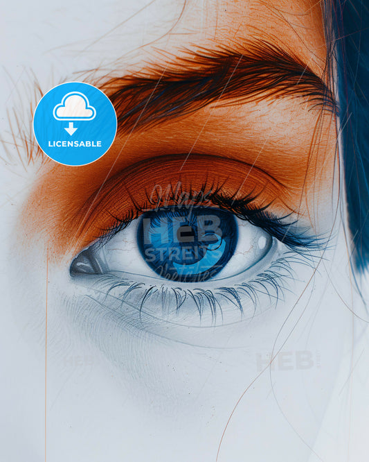 Intriguing Eye Art Sketch: Black and White Exploration - A close up of an eye