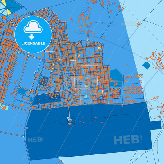 Colorful Sharurah Street Map with Labels and Buildings