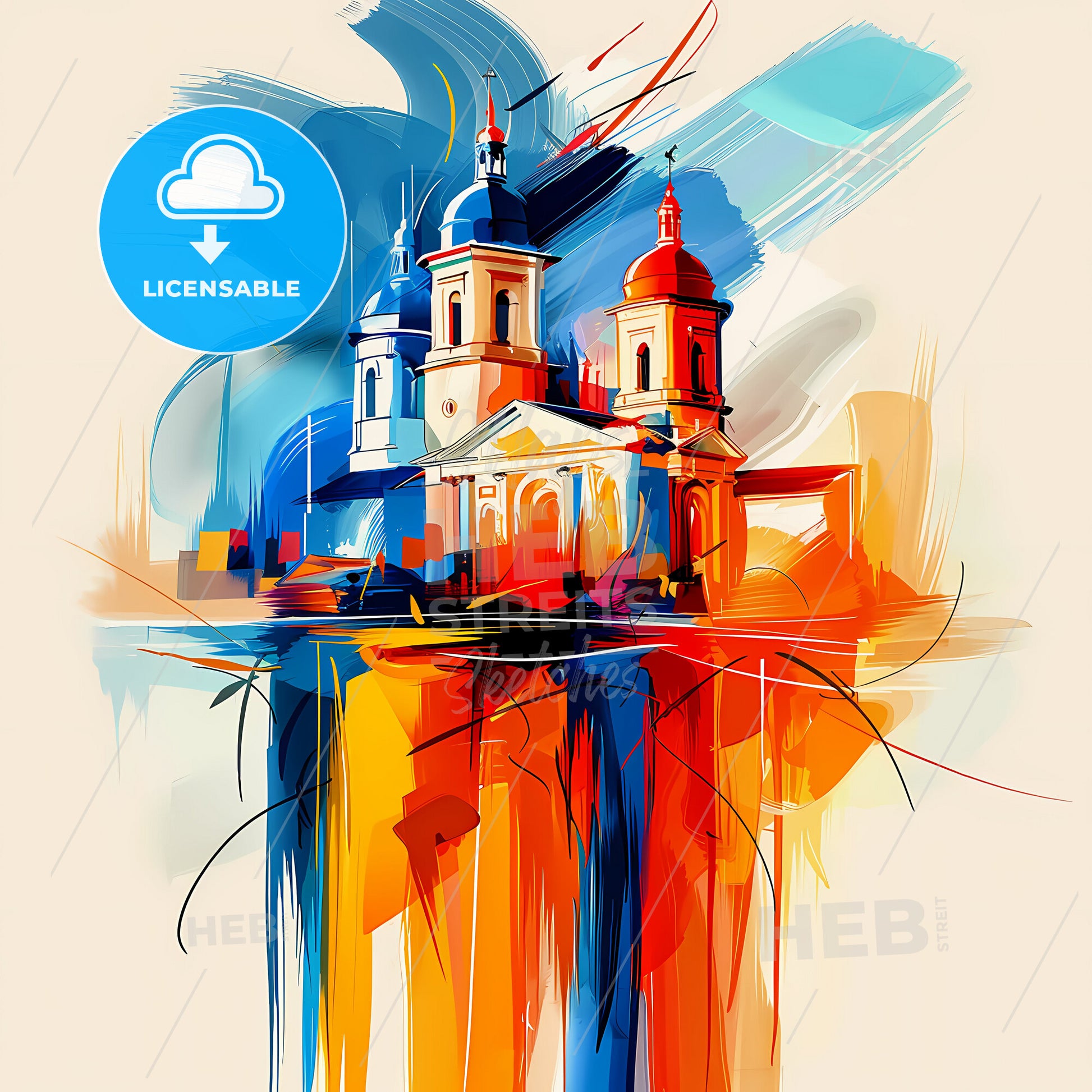 Vibrant Shepparton–Mooroopna, Australia - A Painting Of A Building