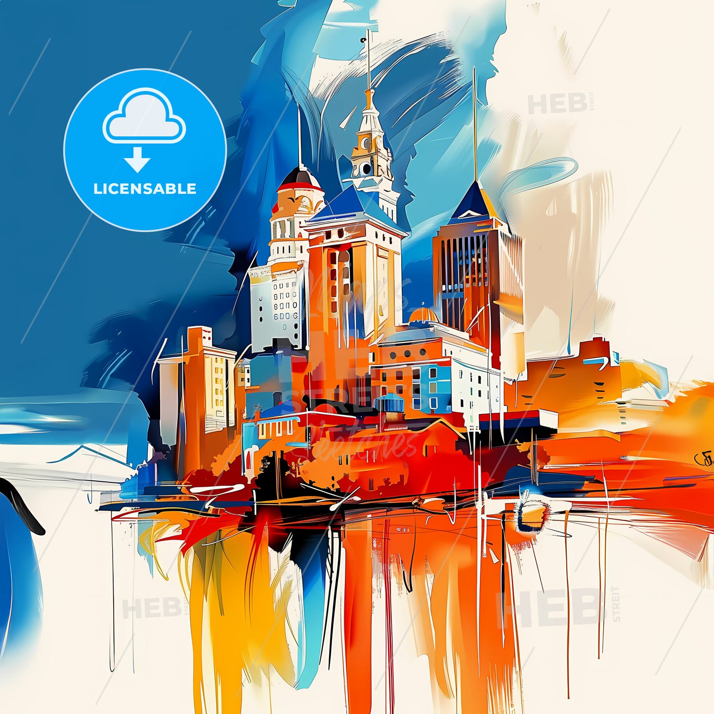 Vibrant Shreveport, Louisiana - A Painting Of A City