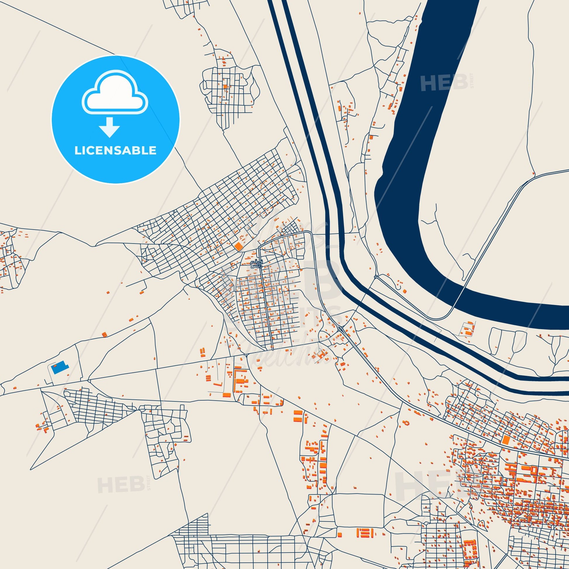 Colorful Sinnar Street Map with Labels and Buildings