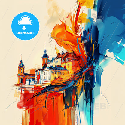 Vibrant Slough, England - A Painting Of A City