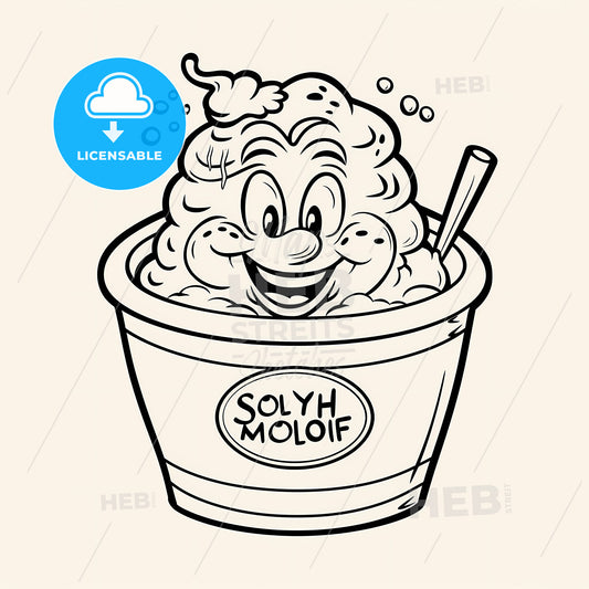 Slush Ice Machine - A Cartoon Of A Bowl Of Ice Cream
