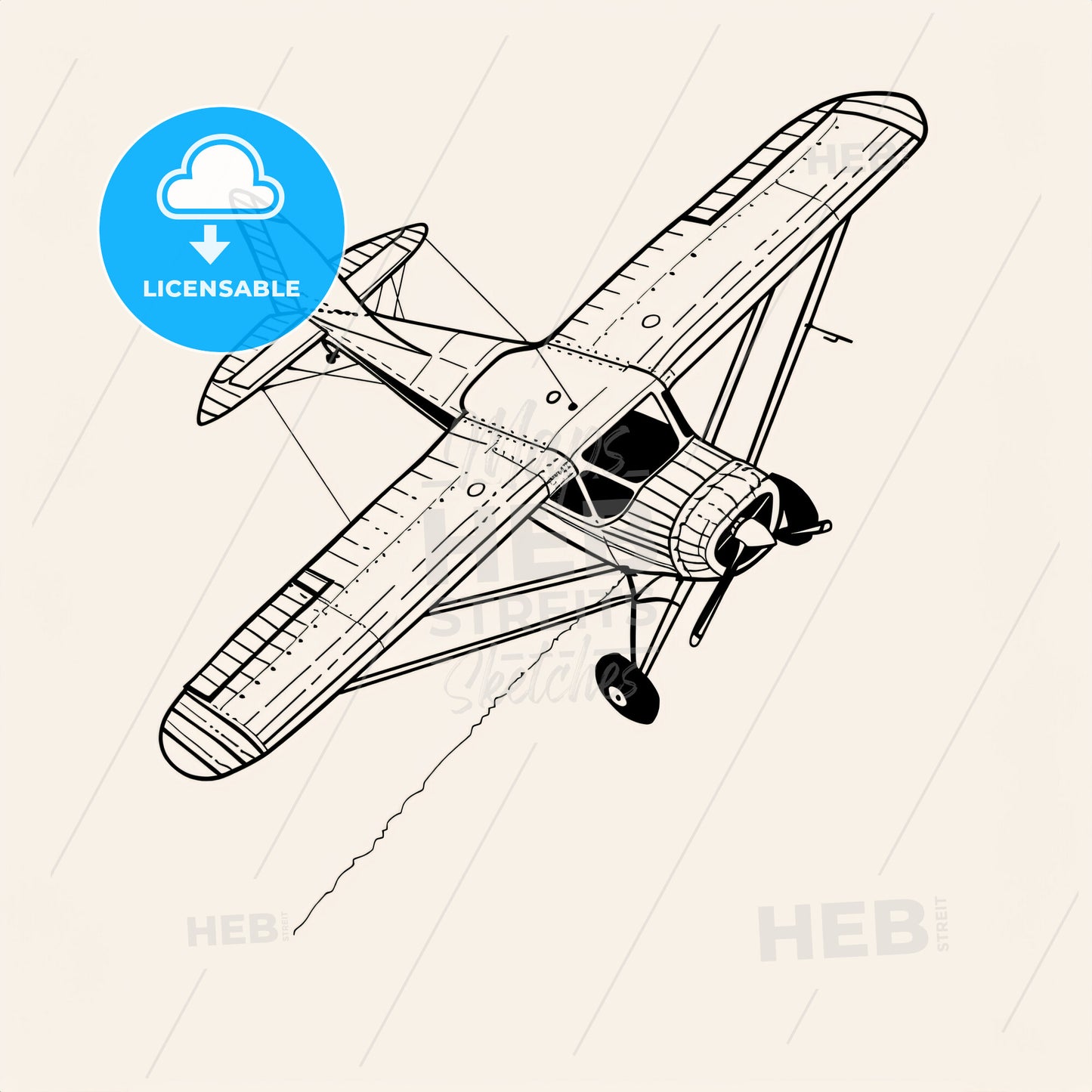 Small Airplane - A Drawing Of A Plane