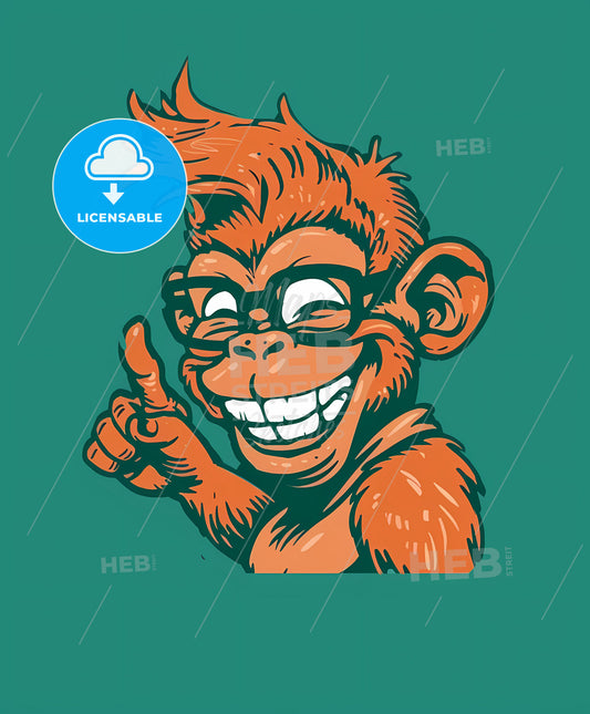 Small ape cartoon logo, animated gifs, game tshirt, new york school, gadgetpunk, future tech, chromatic, creepypasta, text-based, green background