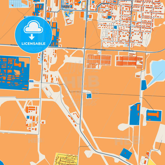 Colorful Snezhinsk Street Map with Labels and Buildings