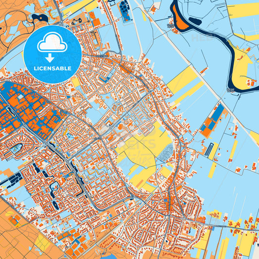 Colorful Soest Street Map with Labels and Buildings