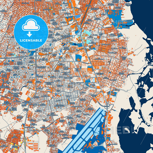 Colorful Soledad Street Map with Labels and Buildings