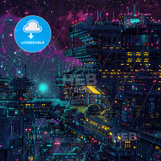 A Computer Generated Image Of A Futuristic City