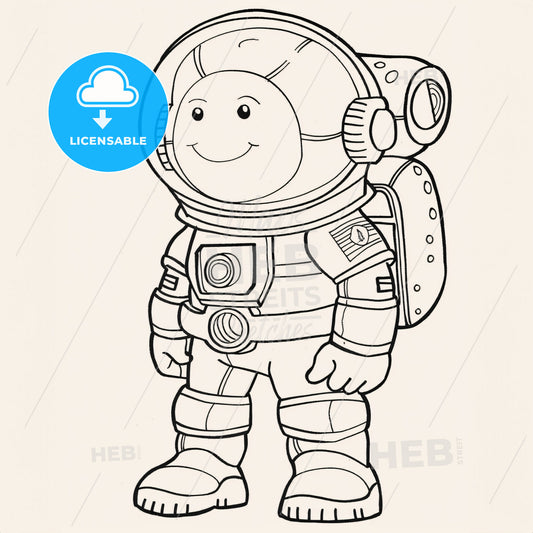Space Style - A Cartoon Of A Astronaut