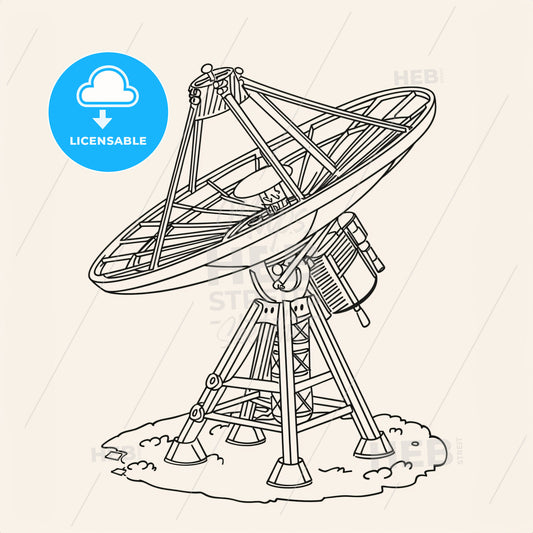 Space Style - A Drawing Of A Satellite Dish