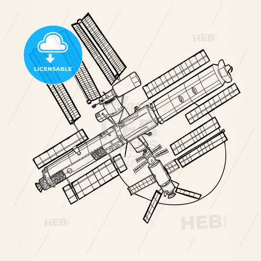 Space Style - A Satellite Drawing Of A Satellite
