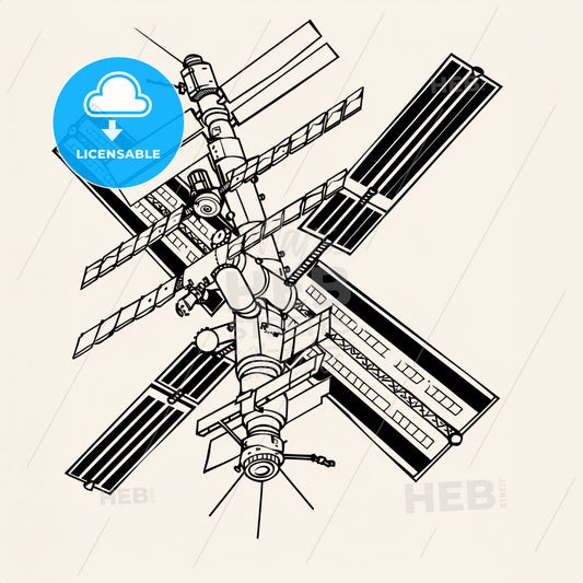 Space Style - A Satellite With Several Antennas
