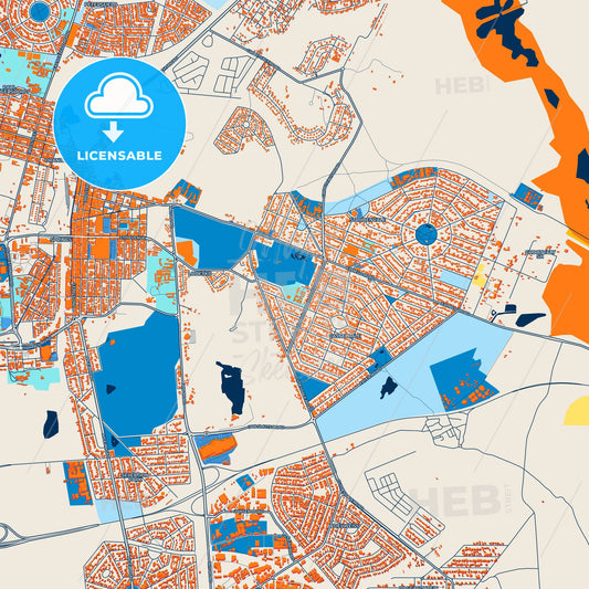 Colorful Springs Street Map with Labels and Buildings