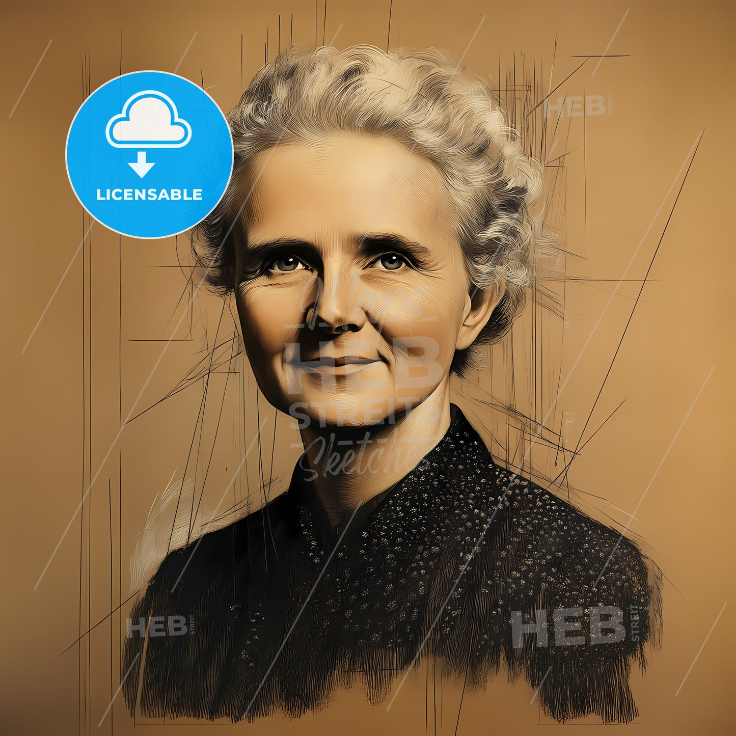 Marie, Curie, 1867 - 1934, a woman with white hair