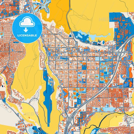 Colorful St. George Street Map with Labels and Buildings