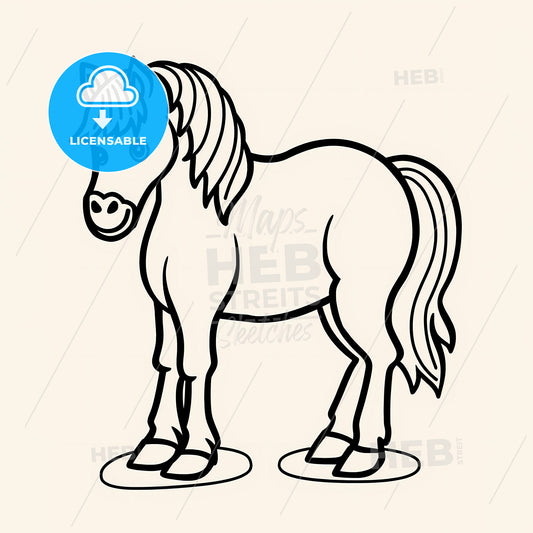 Stallion - A Cartoon Of A Horse