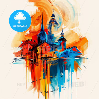 Vibrant Stavanger, Norway - A Painting Of A City