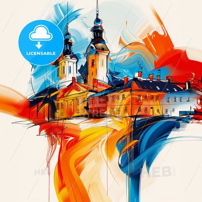 Vibrant Stavanger, Norway - A Colorful Painting Of Buildings