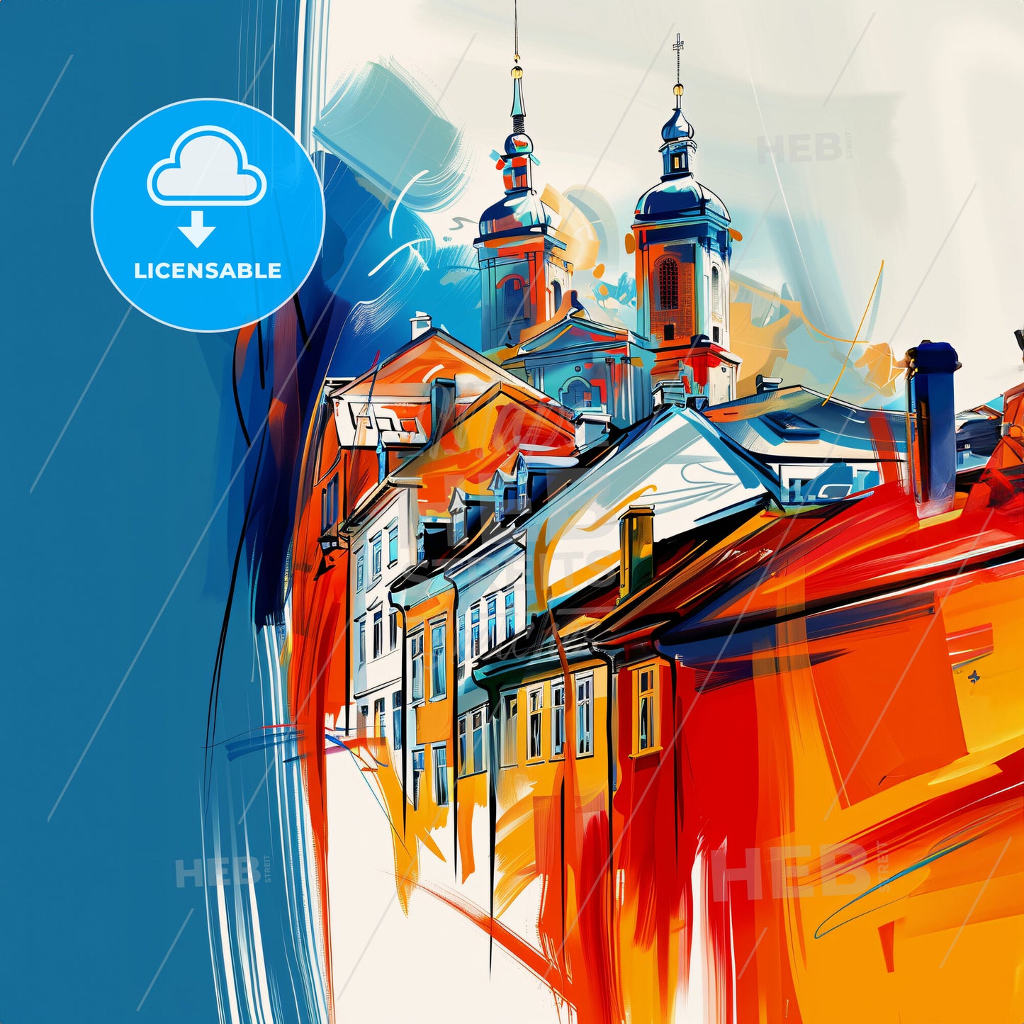 Vibrant Stavanger, Norway - A Painting Of A City