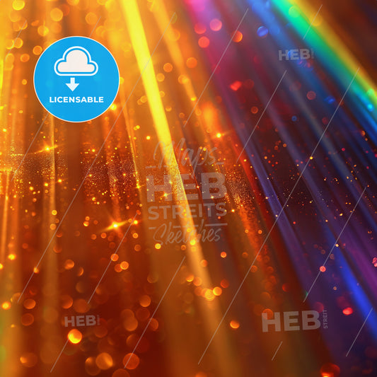 Stellar Spectrum: A Celestial Colorway - A rainbow light rays and sparkles