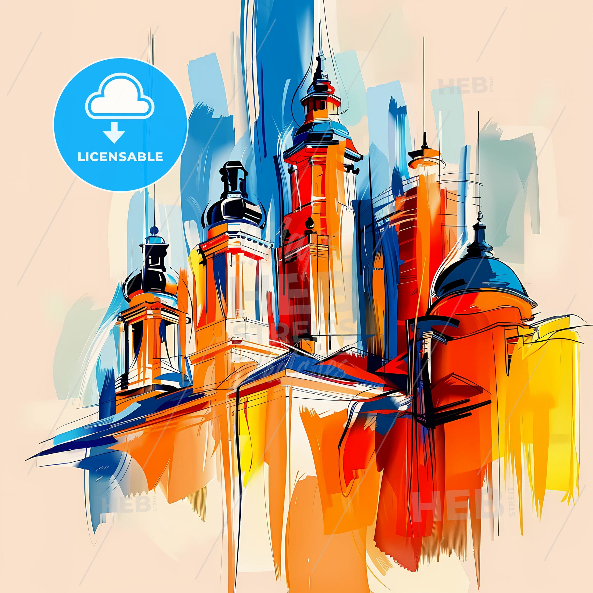 Vibrant Sterling Heights, Michigan - A Colorful Painting Of A Building