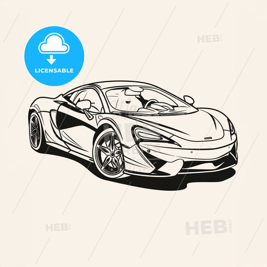 Supercar - A Drawing Of A Sports Car
